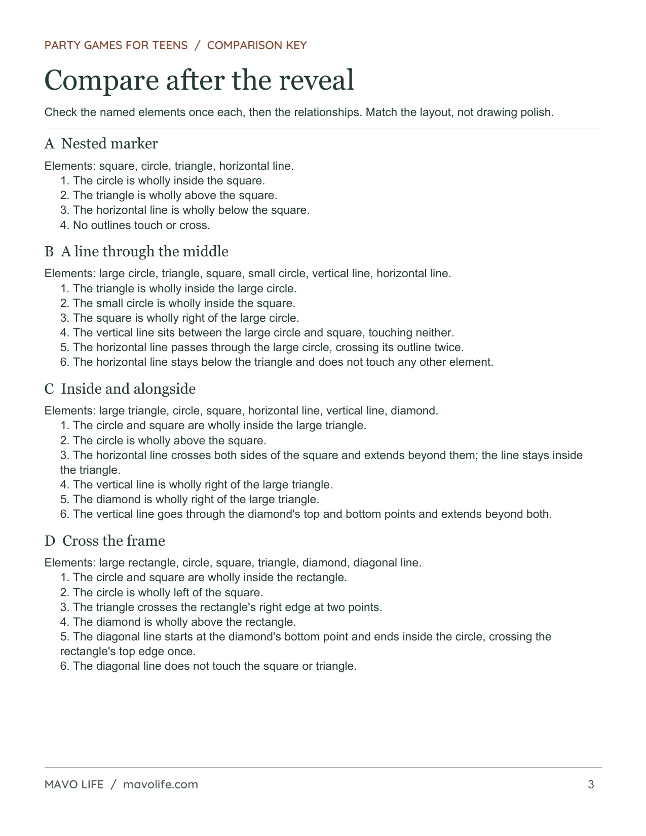 Screen Sketch, page 3 of 3: Diagram comparison key to keep covered until each reveal.